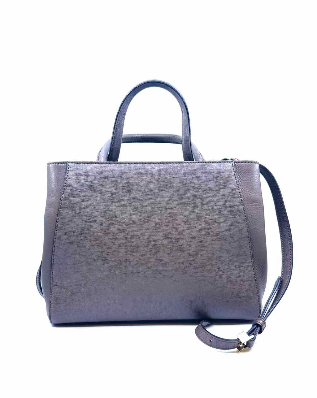 FENDI Taupe Leather Solid Handbag