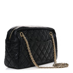 Aged Calfskin Quilted Medium Reissue Camera Case Black