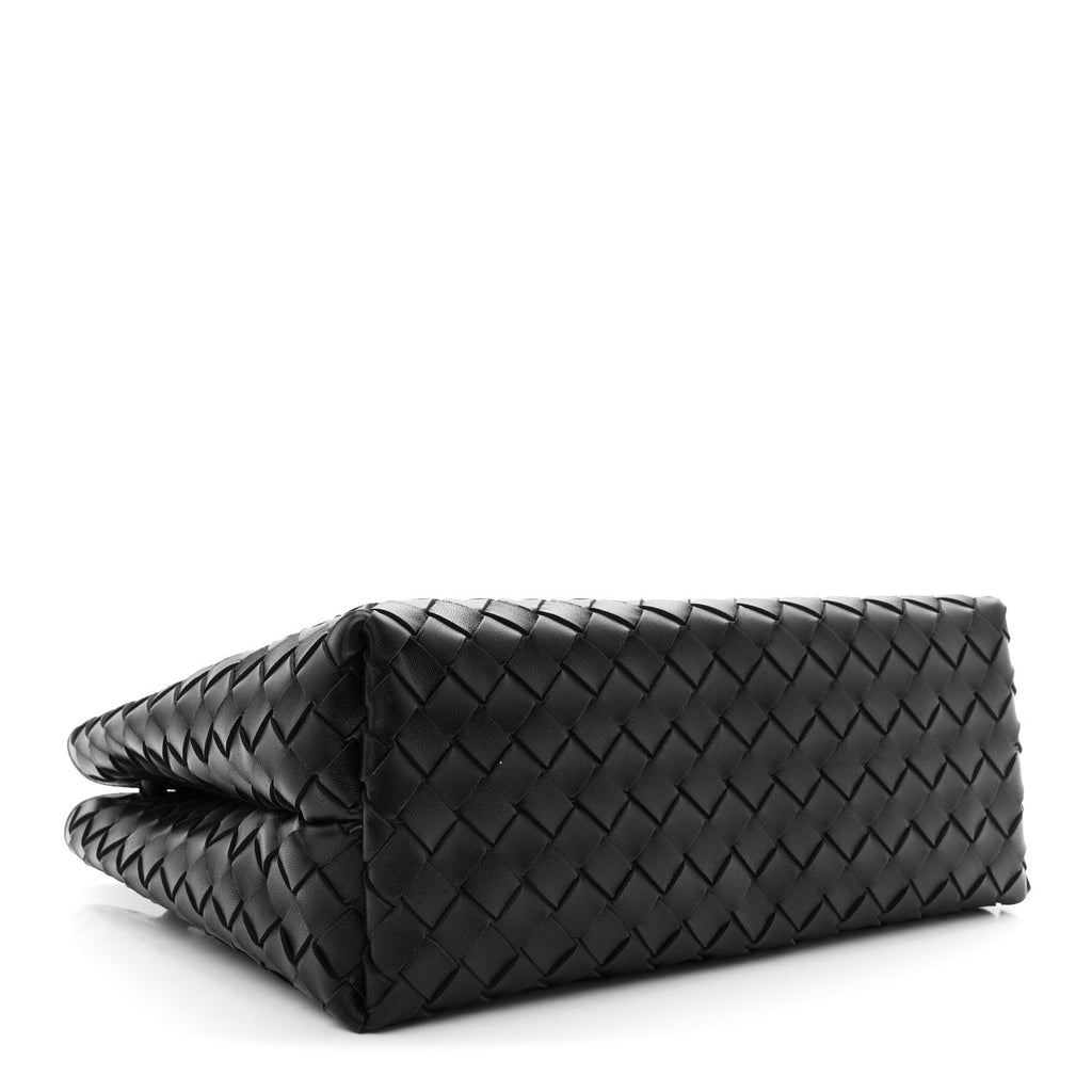 Nappa Intrecciato Medium Andiamo Shoulder Bag Black