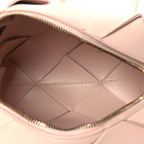 Lambskin Maxi Intrecciato Mini Cassette Camera Bag Macaroon