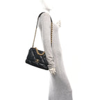 Goatskin Quilted Large Chanel 19 Flap Black