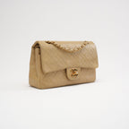 Chanel Vintage Beige Small Double Flap Bag 1991