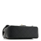 Caviar Quilted Mini Rectangular Flap Black