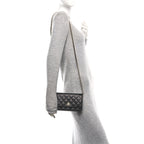 Caviar Quilted CC Turnlock Wallet On Chain WOC Black