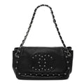 Lambskin Pearl Obsession Flap Black