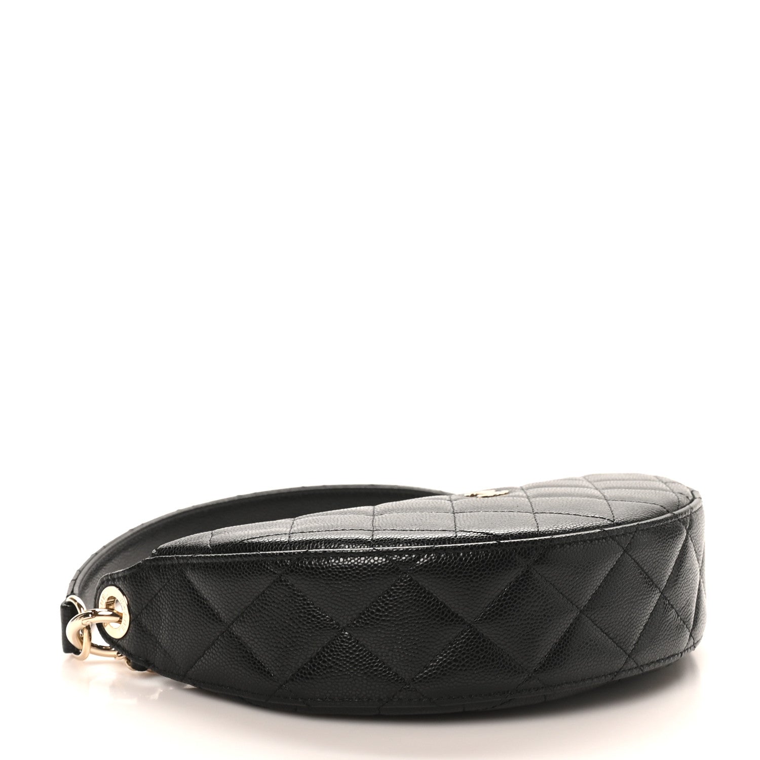 Caviar Quilted Clutch With Chain Black