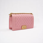 Chanel Medium Boy Flap Lambskin Pink 2018