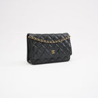 Chanel Black Classic Wallet on Chain (WOC) Caviar 2018