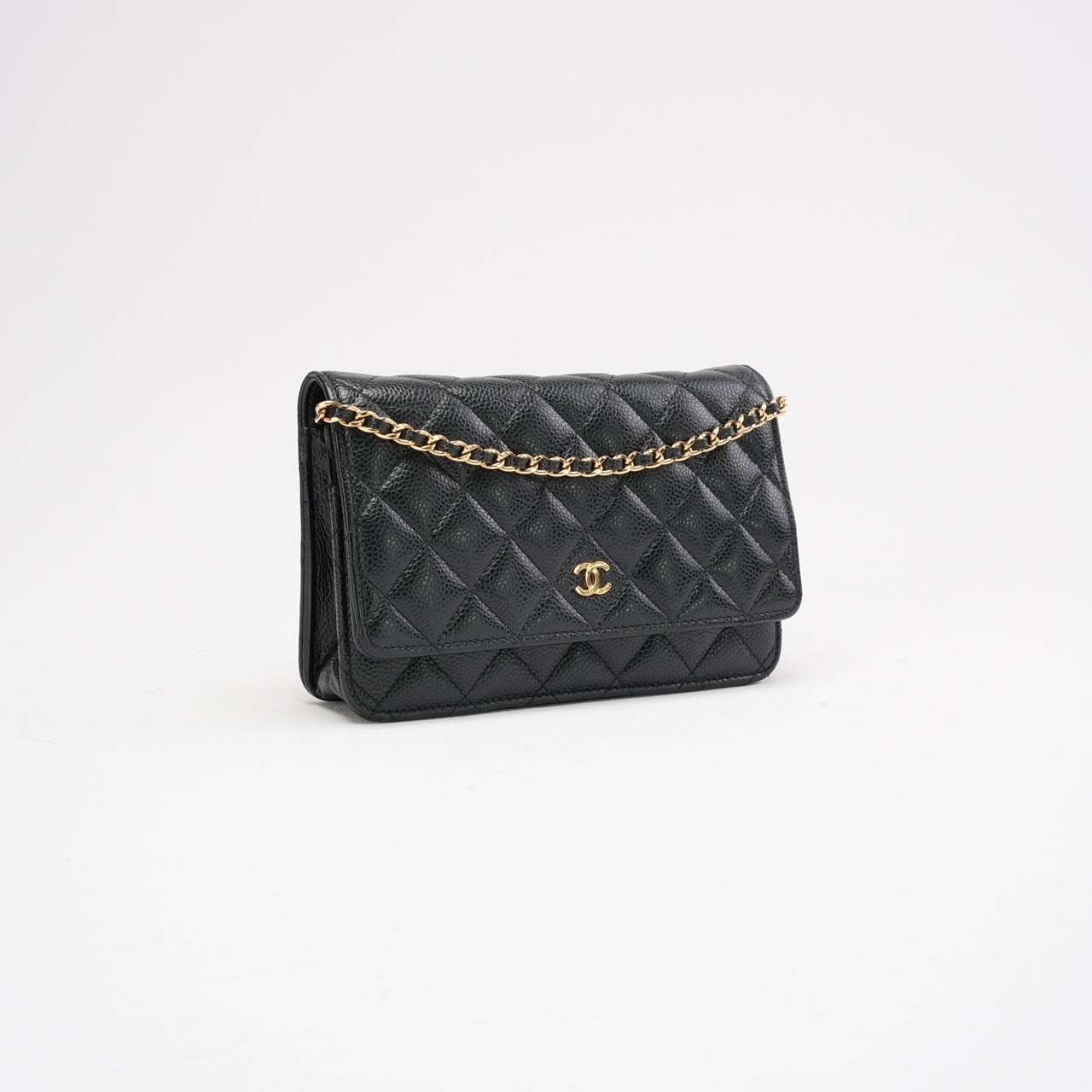 Chanel Black Classic Wallet on Chain (WOC) Caviar 2018