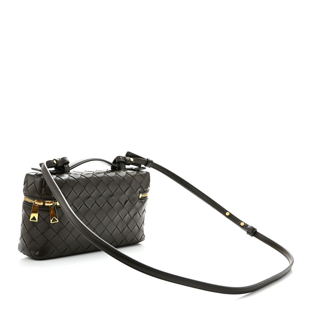 Calfskin Intrecciato Bang Bang Vanity Case Kaki