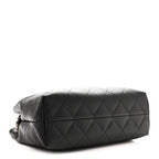 Calfskin Quilted Small Coco Base Shopping Bag Black