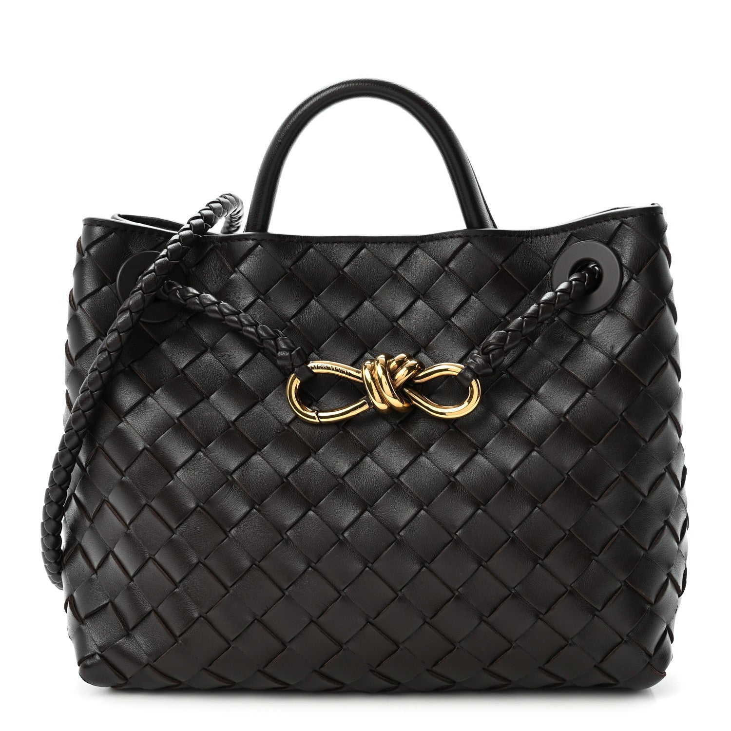 Nappa Intrecciato Small Andiamo Shoulder Bag Fondant