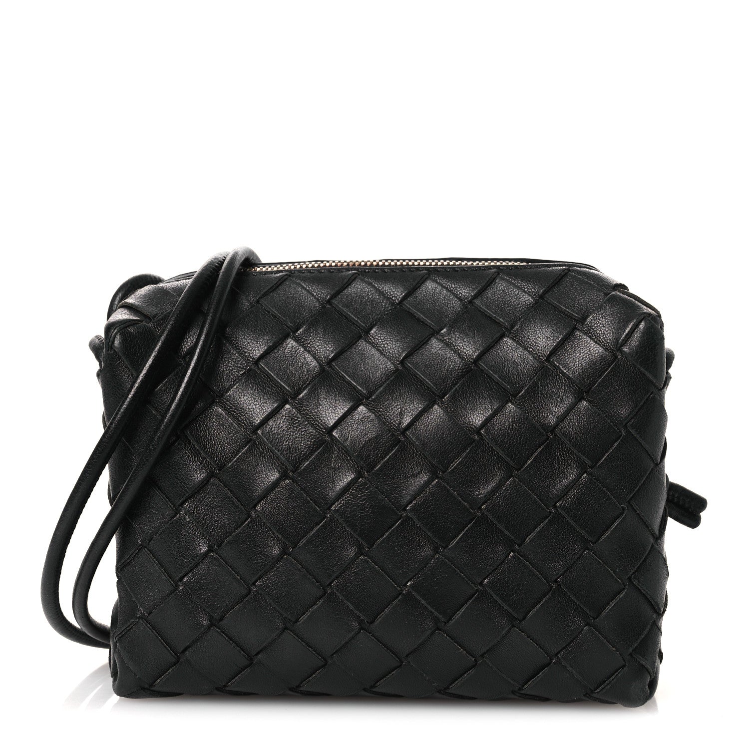 Nappa Intrecciato Mini Loop Camera Bag Black