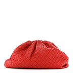 Nappa Maxi Intrecciato The Pouch Oversized Clutch Bright Red