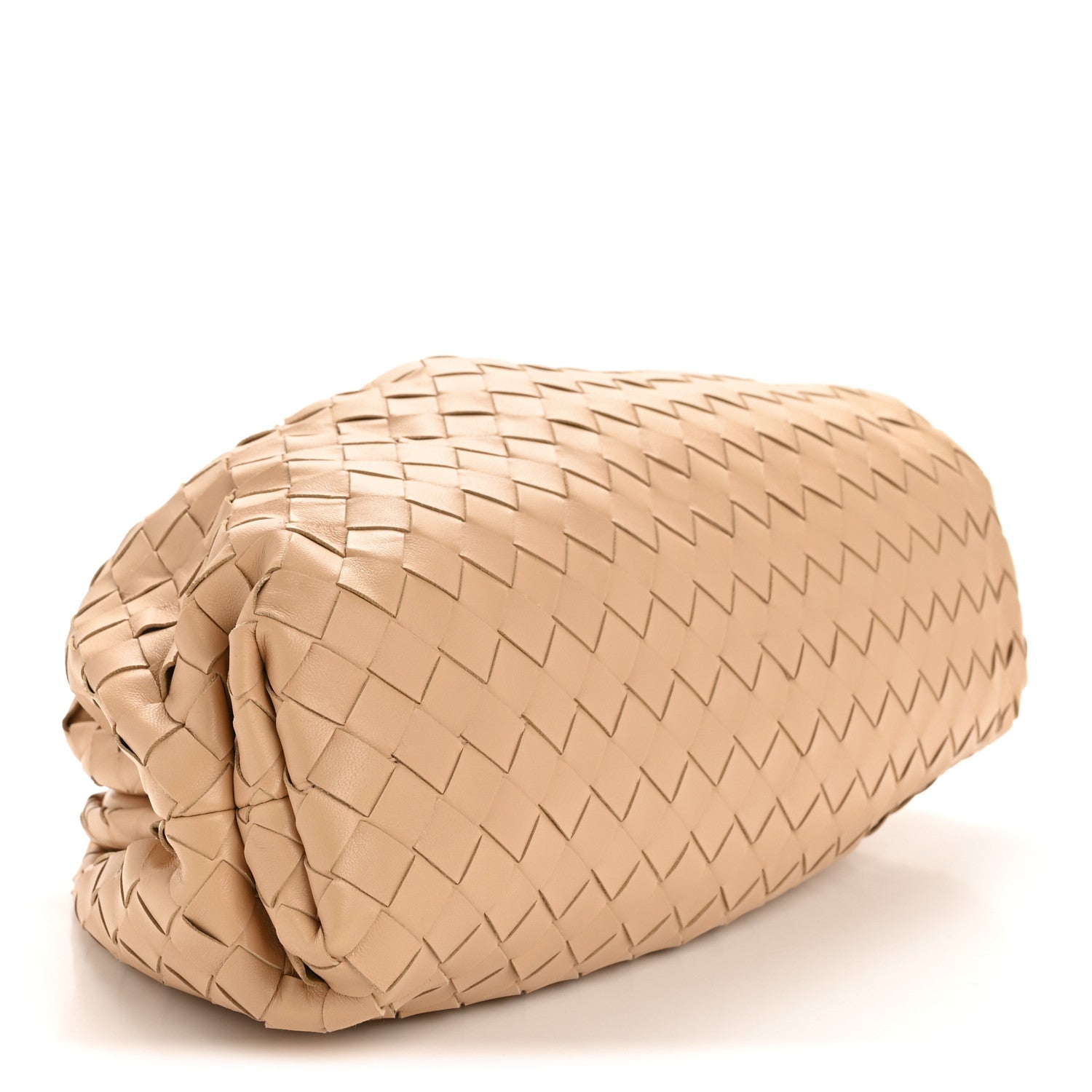 Nappa Maxi Intrecciato The Pouch Oversized Clutch Almond