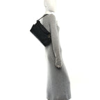 Lambskin Stitched Medium Ultimate Soft Tote Black