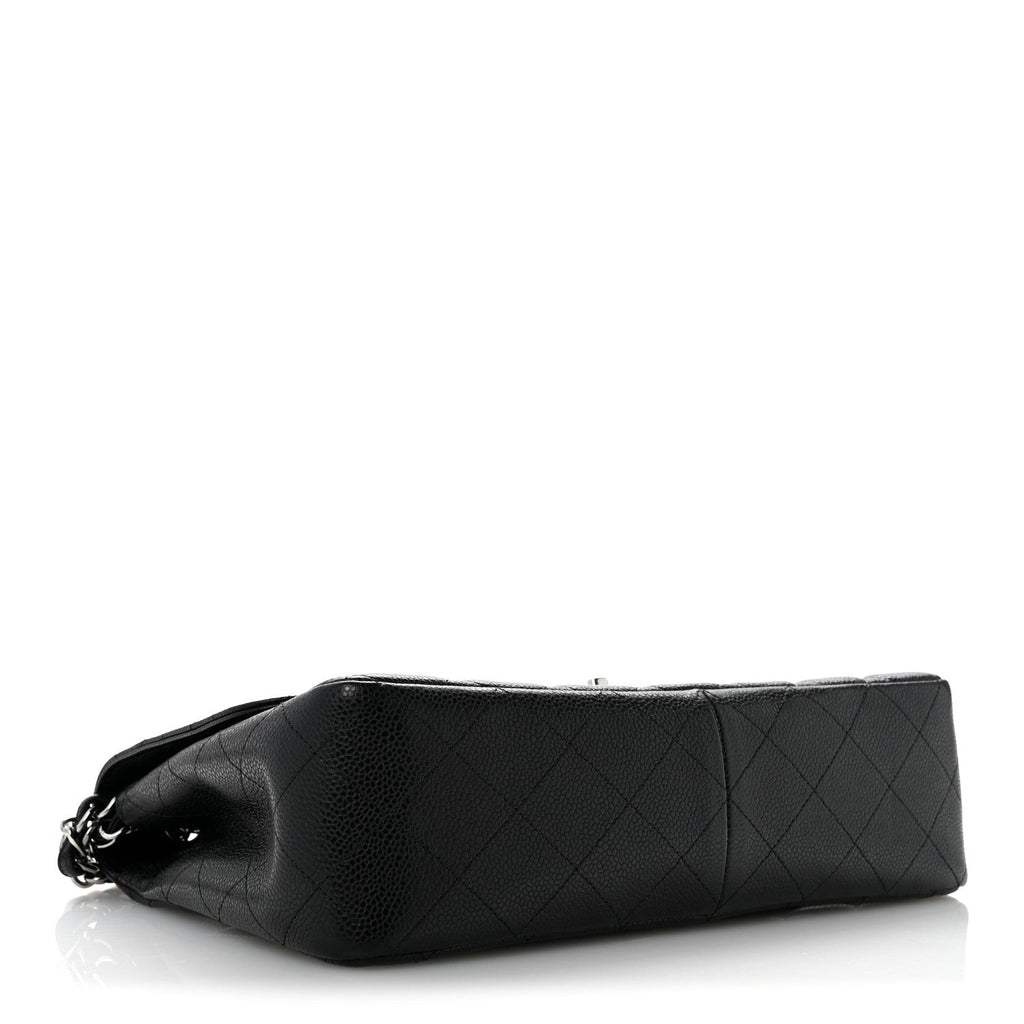 Caviar Quilted Jumbo Single Flap Black