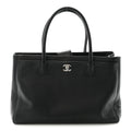 Calfskin Cerf Executive Shopper Tote Black