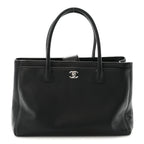 Calfskin Cerf Executive Shopper Tote Black