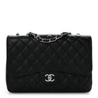 Caviar Quilted Jumbo Single Flap Black