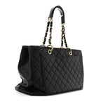 Caviar Quilted XL Grand Shopping Tote GST Black