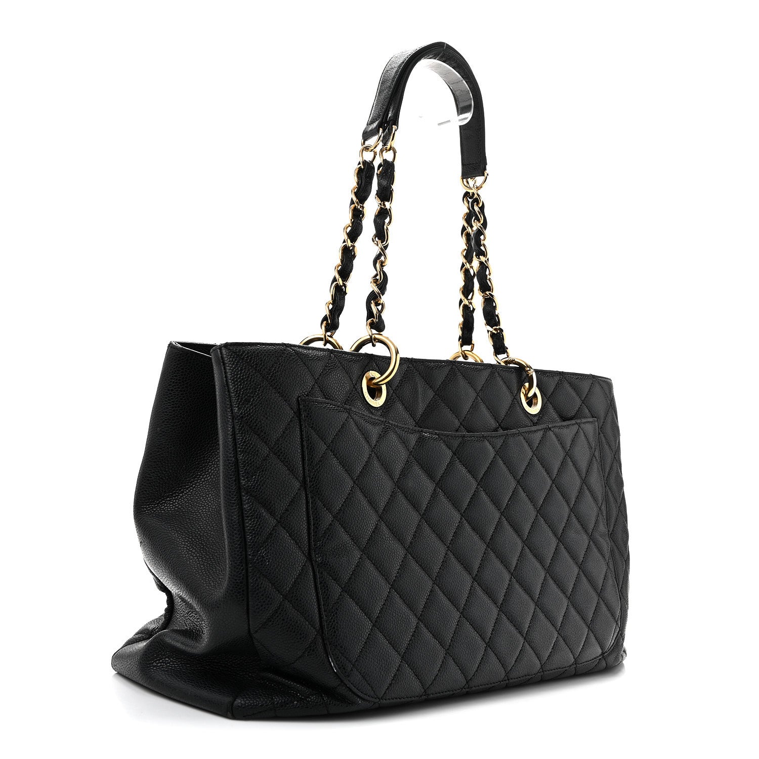 Caviar Quilted XL Grand Shopping Tote GST Black