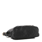 Calfskin Quilted Daily Hobo Black