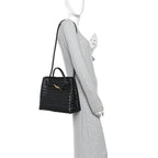 Nappa Intrecciato Medium Andiamo Shoulder Bag Black
