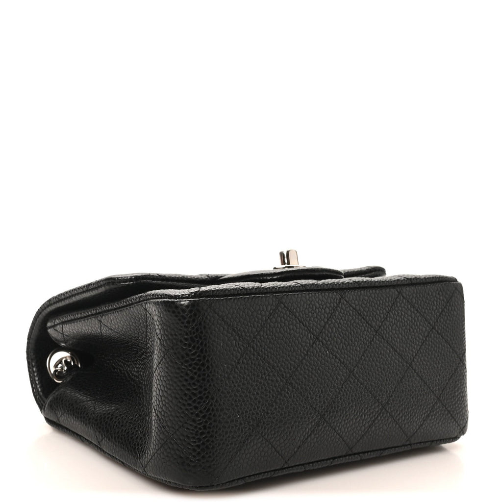 Caviar Quilted Mini Square Flap Black