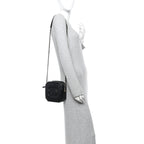 Calfskin CC Clock Camera Case Black