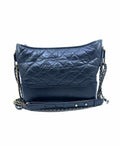 CHANEL Gabrielle Hobo Medium Black Lambskin Lace Quilted Handbag