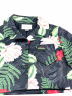 GUCCI Size XS Green, Black Floral Hawaiian Pajamas