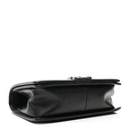 Calfskin Quilted Medium Boy Flap Black