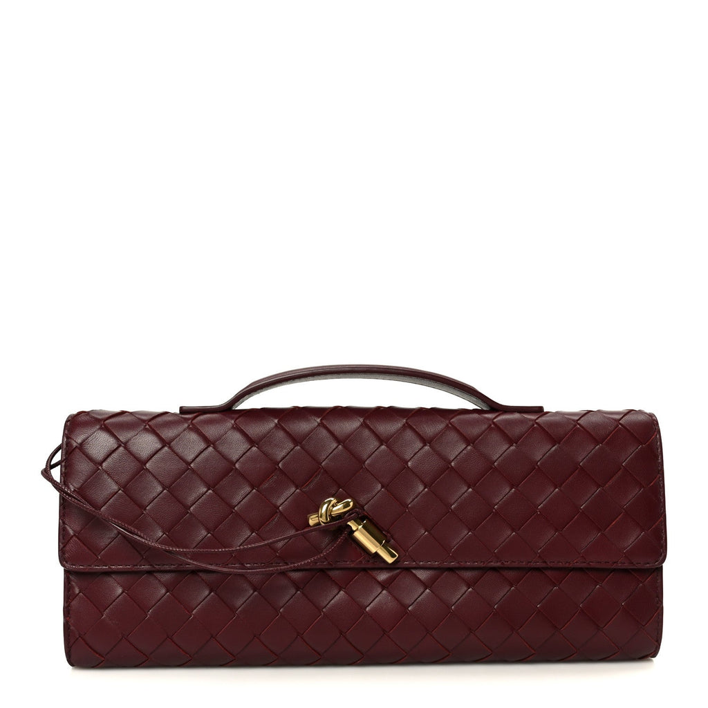 Nappa Intrecciato Long Andiamo Top Handle Clutch Barolo