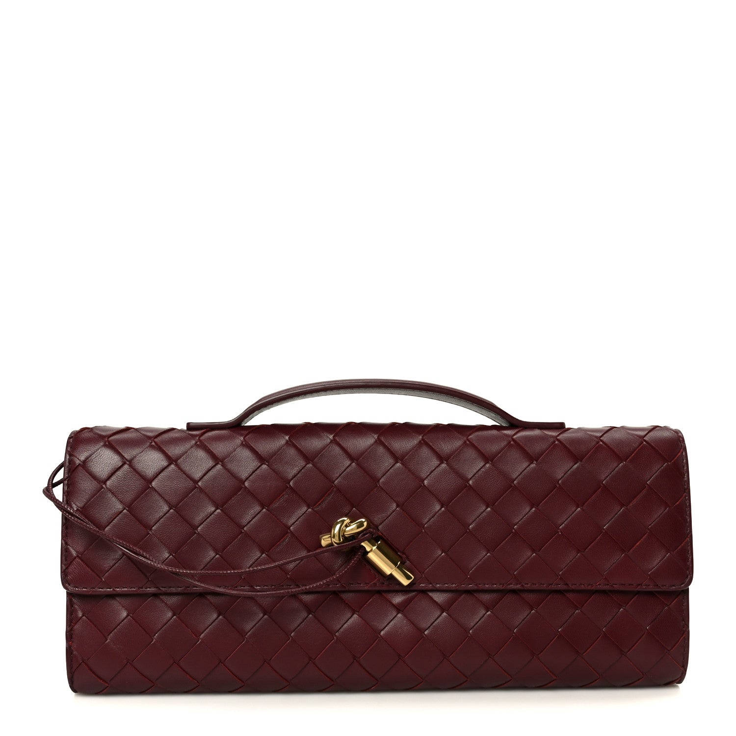Nappa Intrecciato Long Andiamo Top Handle Clutch Barolo