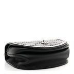 Calfskin Coco Eyelets Small Flap Bag Black