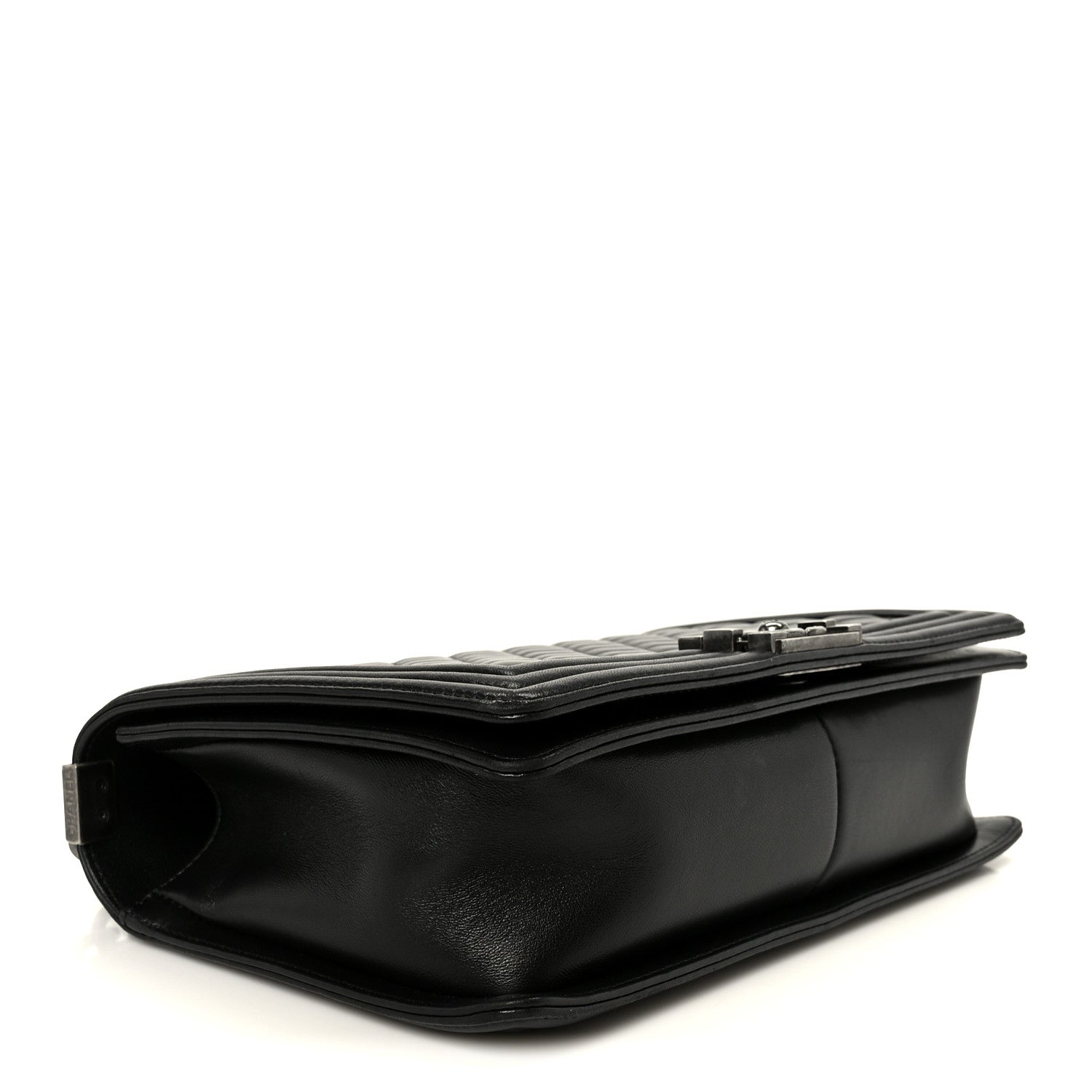 Calfskin Quilted New Medium Boy Flap Black