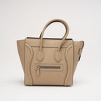 Celine Luggage Micro Tote Grey 2015