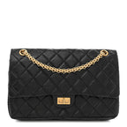 Aged Calfskin Quilted 2.55 Reissue 226 Flap Black