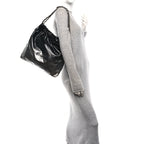 Metallic Shaded Calfskin Quilted Chanel 22 Black Silver