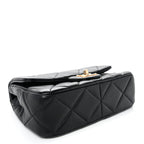 Lambskin Quilted Pearl Small Flap Black