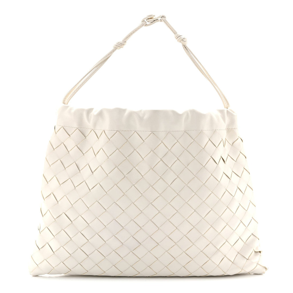 Calfskin Intrecciato Medium Dustbag Chalk