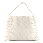 Calfskin Intrecciato Medium Dustbag Chalk