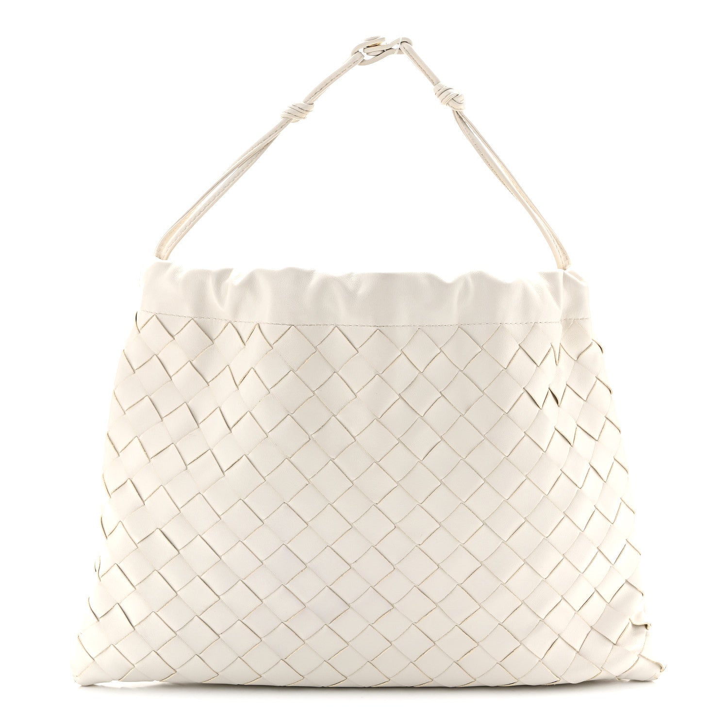 Calfskin Intrecciato Medium Dustbag Chalk