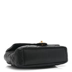 Caviar Quilted Medium Chain Flap  Black