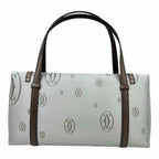 CARTIER Grey, Brown Fabric Monogram Handbag