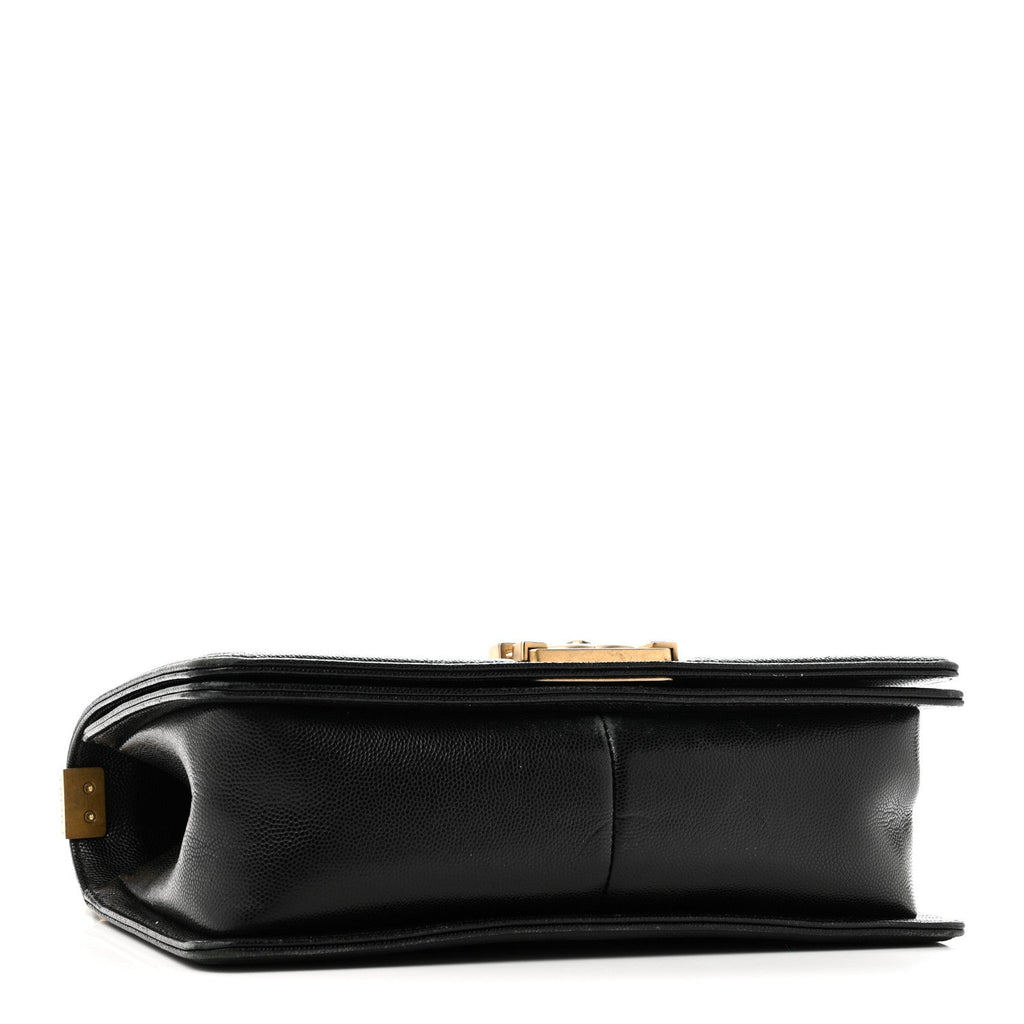 Caviar Quilted Medium Boy Flap Black