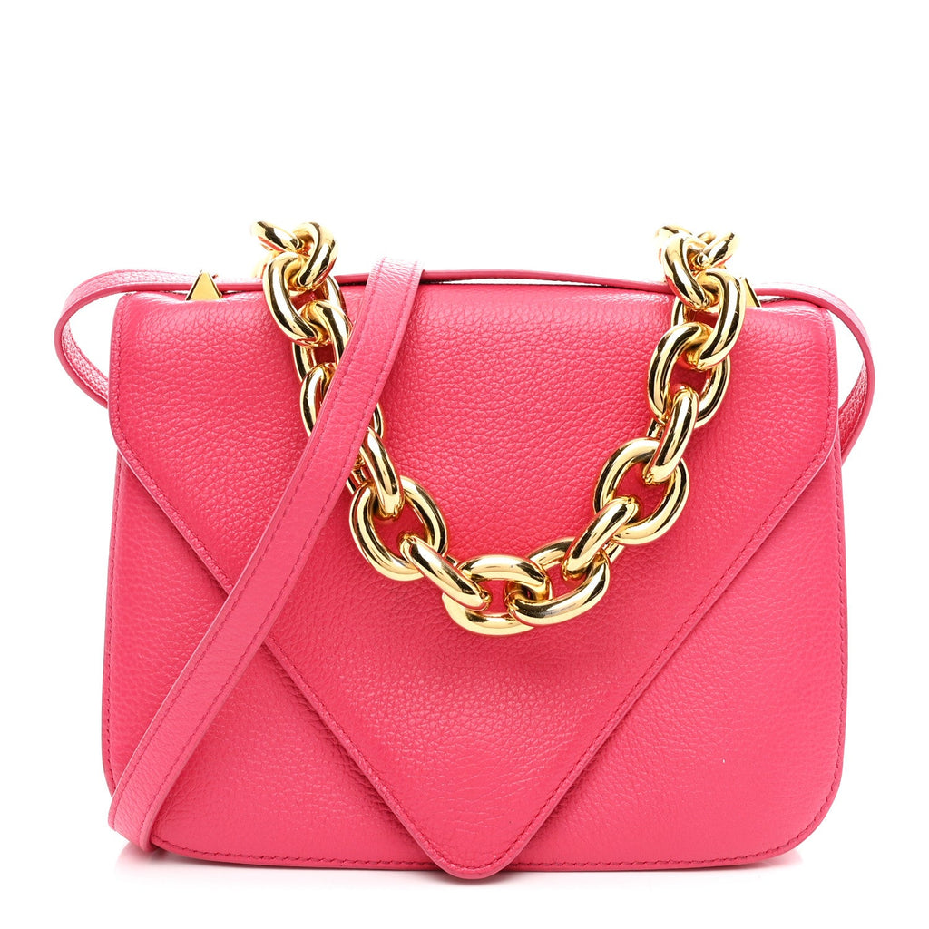 Calfskin Mount Envelope Bag Pink
