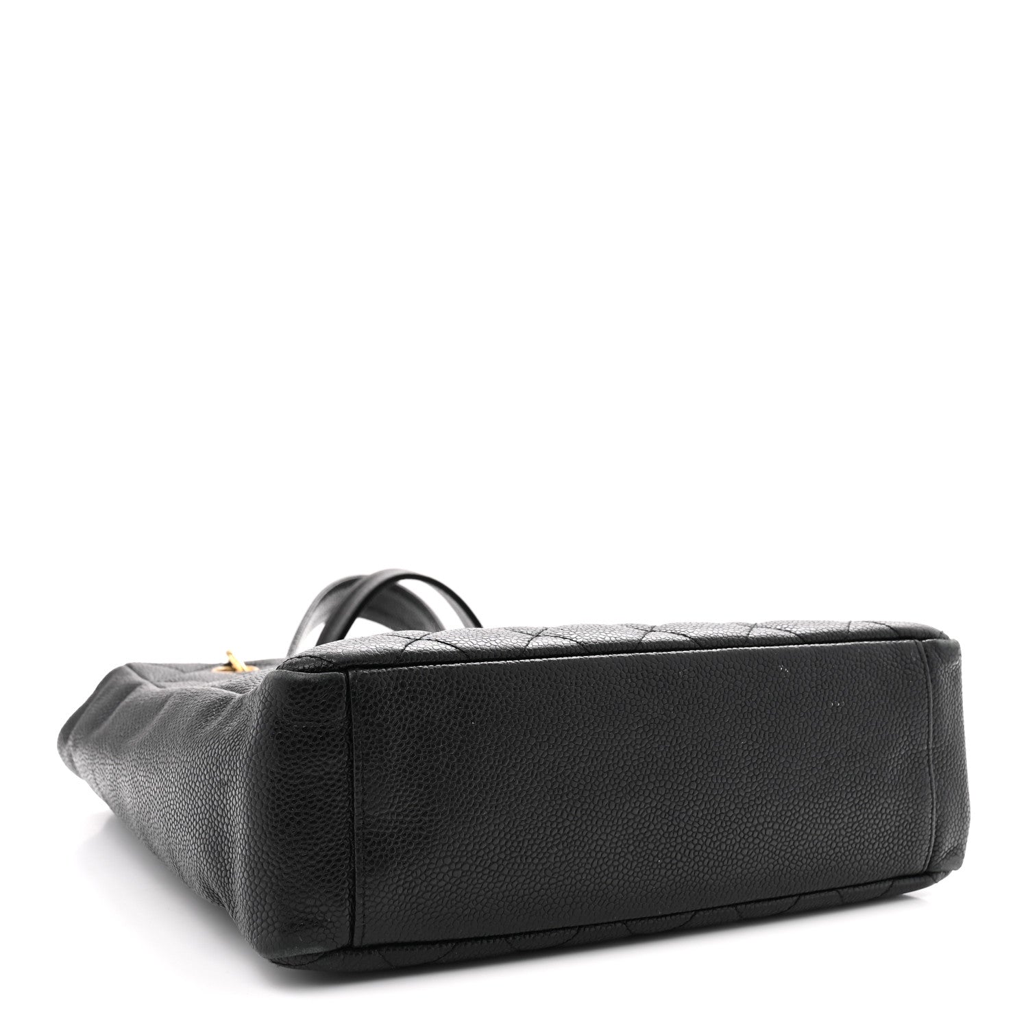 Caviar Quilted Petit Shopping Tote PST Black