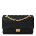 Aged Calfskin Quilted 2.55 Reissue 225 Flap Black